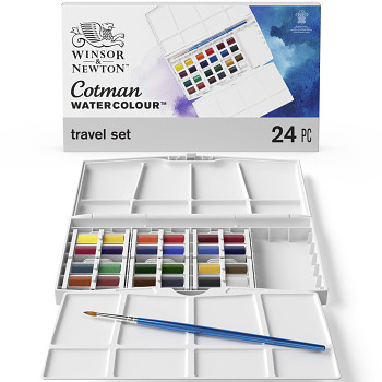 Sada akvarelových barev Cotman 24ks Travel Set
