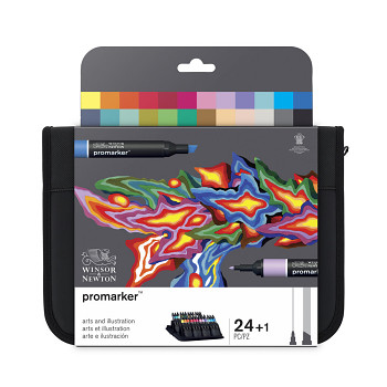 Sada popisovačů WN Promarker 24ks Wallet Arts and Illustration