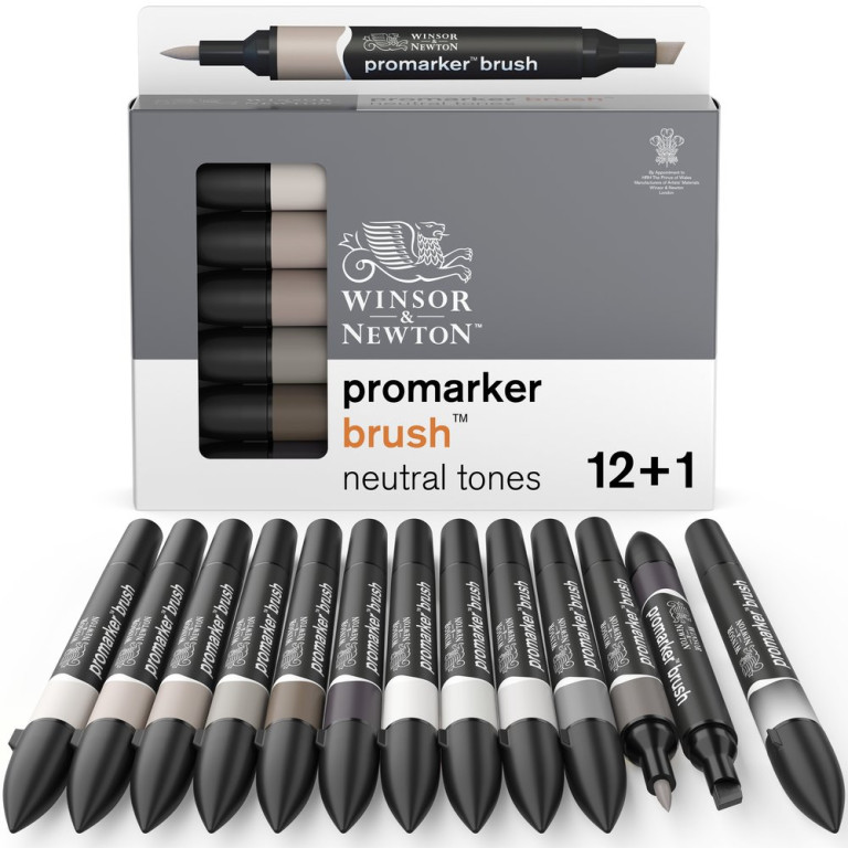 Sada štětečkových popisovačů WN Promarker 12+1ks Neutral tones