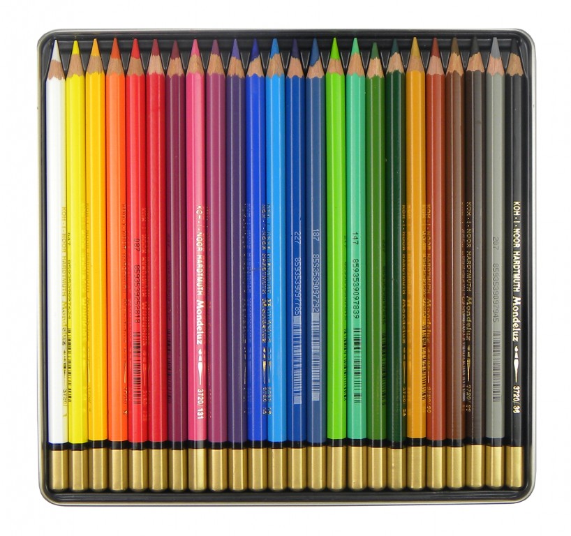 Sada akvarelových pastelek Mondeluz 24ks v plechovém obalu