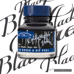 Kaligrafický inkoust W&N 30ml – 030 Black