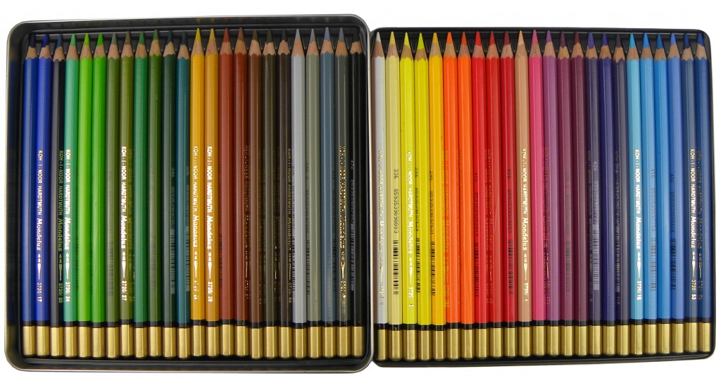 Sada akvarelových pastelek Mondeluz 48ks v plechovém obalu