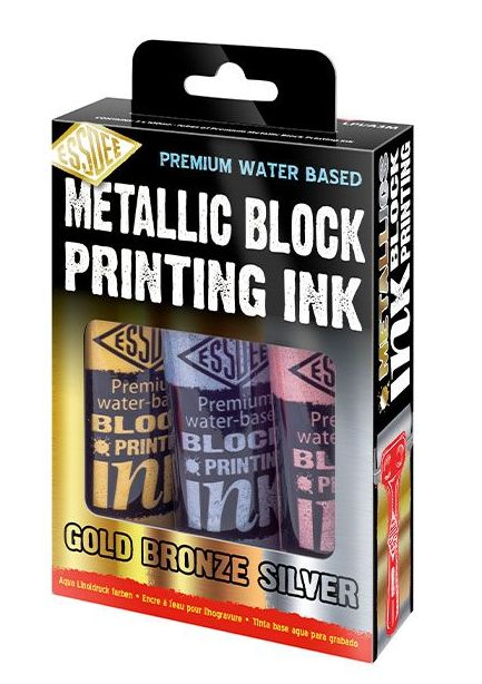 Sada barev na linoryt Essdee Premium 3x100ml metalické