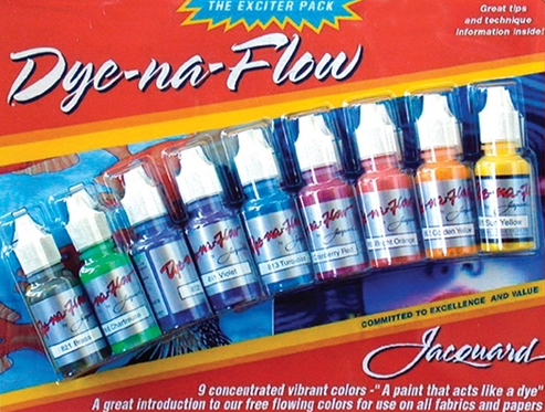 Sada barev na hedvábí Jacquard Dye Na Flow Exciter Pack 9 barev
