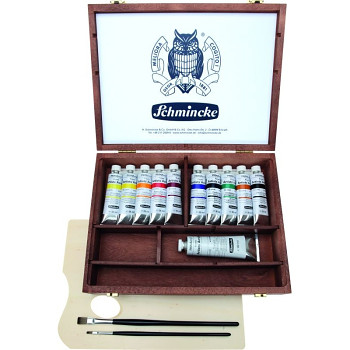 Sada akrylových barev Primacryl Schmincke 10x35 ml plus bílá  v kufříku 73704097
