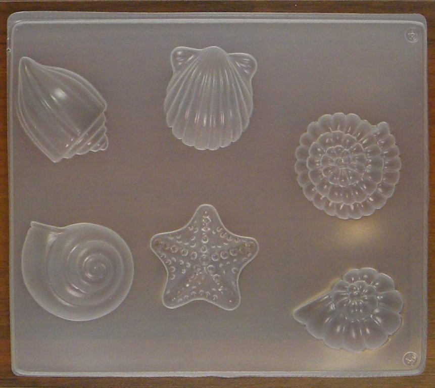 Forma na mýdlo mušle 6ks
