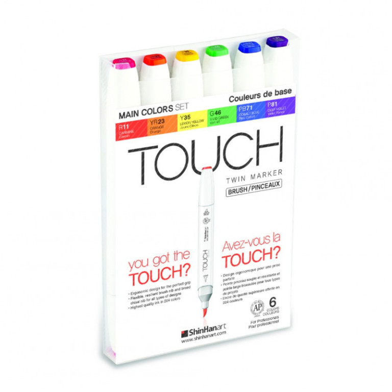 TOUCH Twin Brush Marker 6ks, základní