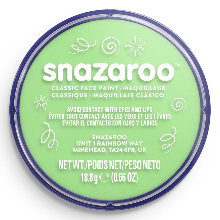 Barva na obličej Snazaroo 18ml – Pale Green