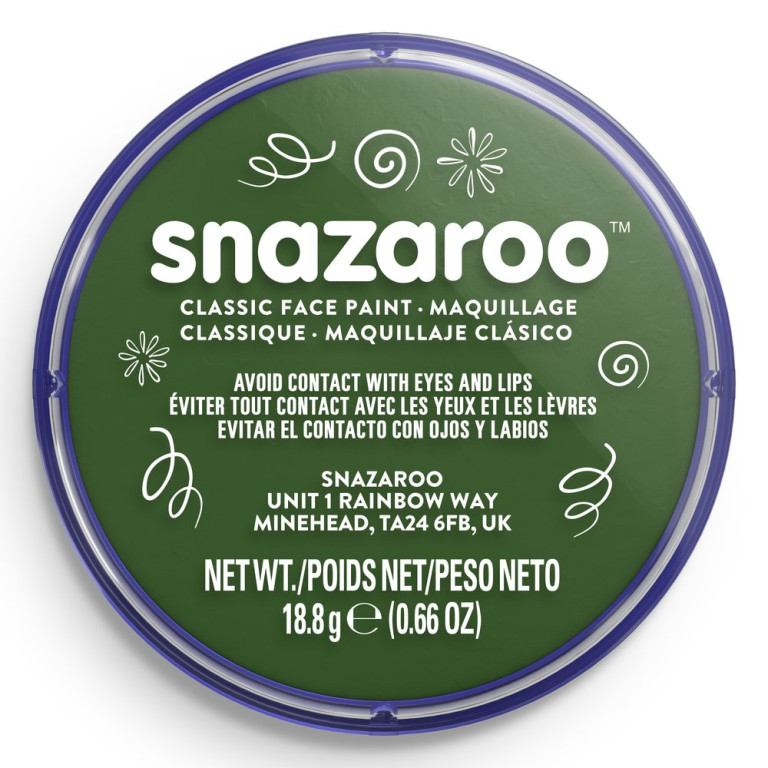 Barva na obličej Snazaroo 18ml – Dark Green