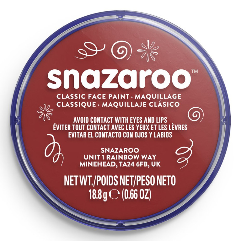 Barva na obličej Snazaroo 18ml – Burgundy