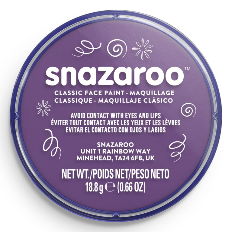 Barva na obličej Snazaroo 18ml – Purple