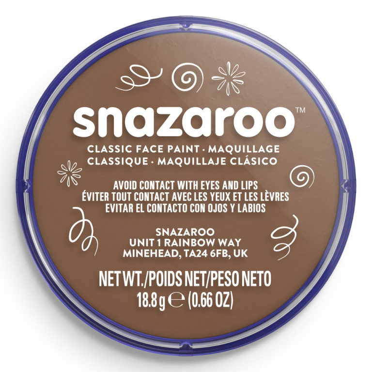 Barva na obličej Snazaroo 18ml – Beige Brown