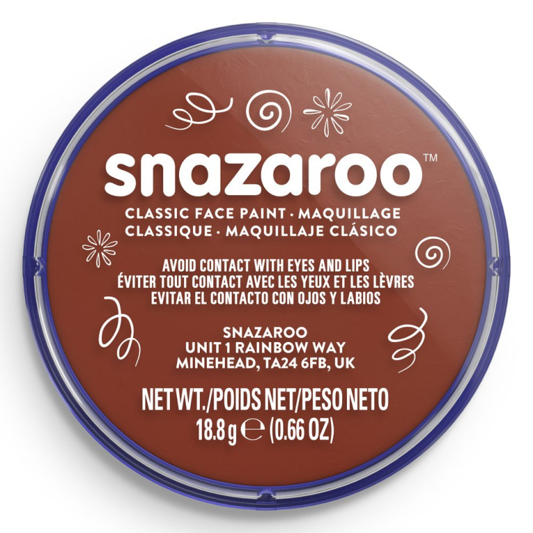 Barva na obličej Snazaroo 18ml – Rust Brown