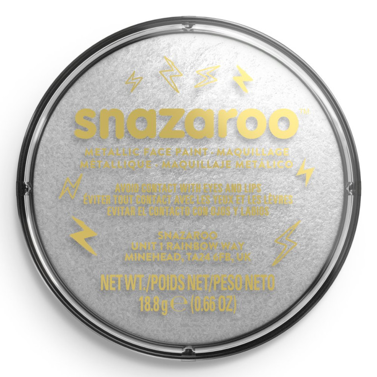 Barva na obličej Snazaroo 18ml – Silver