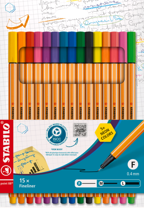 Sada Linerů Stabilo 88 15ks – Neon