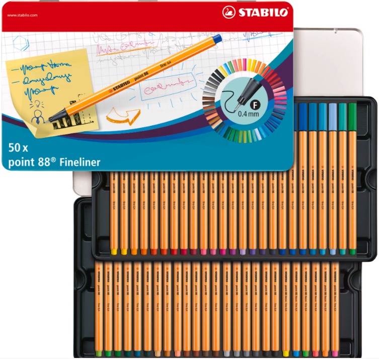 Sada Linerů Stabilo 88 50ks v plechu
