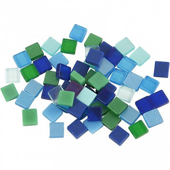 Mozaika zeleno-modrá 0,5x0,5cm 25g