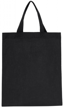 Bavlněná taška malá černá s krátkým uchem 22x26cm