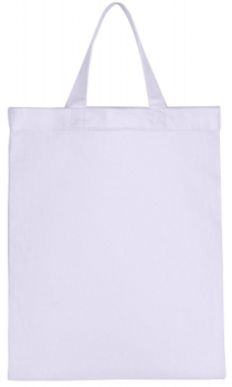 Bavlněná taška malá bílá s krátkým uchem 22x26cm
