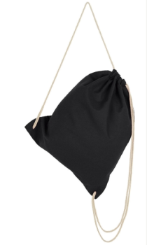 Bavlněný kapsář / batoh na záda – černý