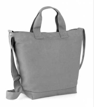 Bavlněná taška Helena na rameno 40x38x14cm – šedá