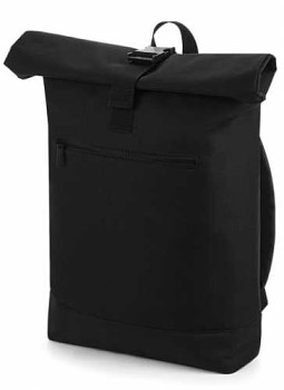Batoh rolovací s kapsou – černý / black