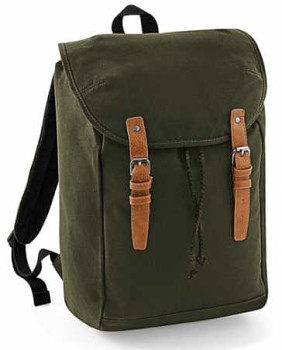 Plátěný batoh Camel bez kapes – tmavě zelený / military green
