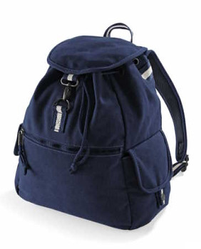 Plátěný batoh Camel s kapsami – tmavě modrý / navy