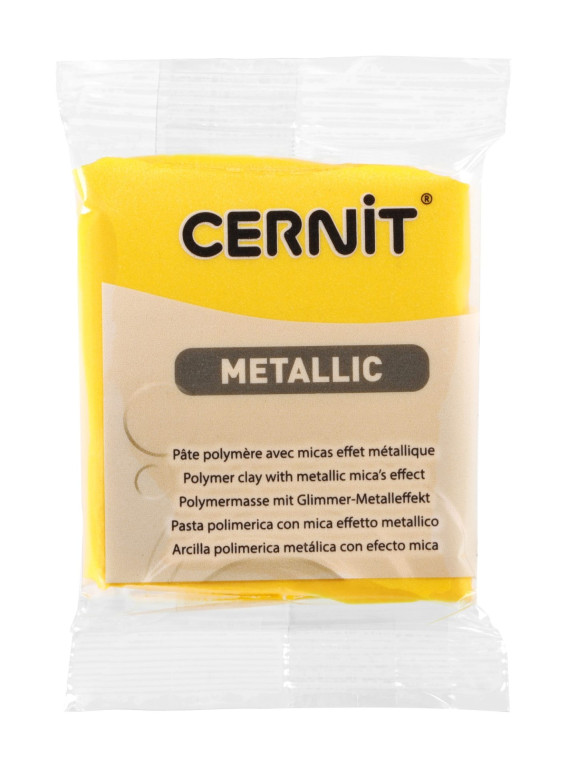 Modelovací hmota Cernit 56g – 700 Metallic Yellow