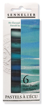 Sada suchých pastelů Sennelier 6ks polovičních, Emerald Sea