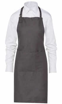 Bavlněná zástěra s kapsou 200g – šedá / grey