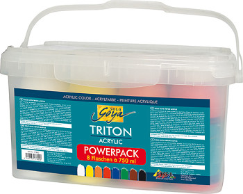 Velká sada akrylových barev Kreul Triton 8x750ml Powerpack