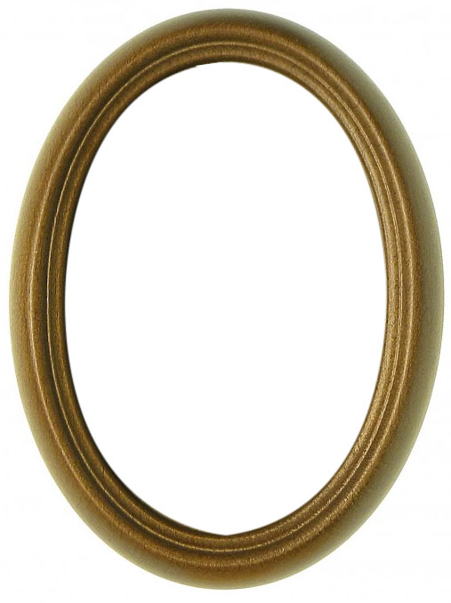 Oválný rám světle hnědý 11x15cm