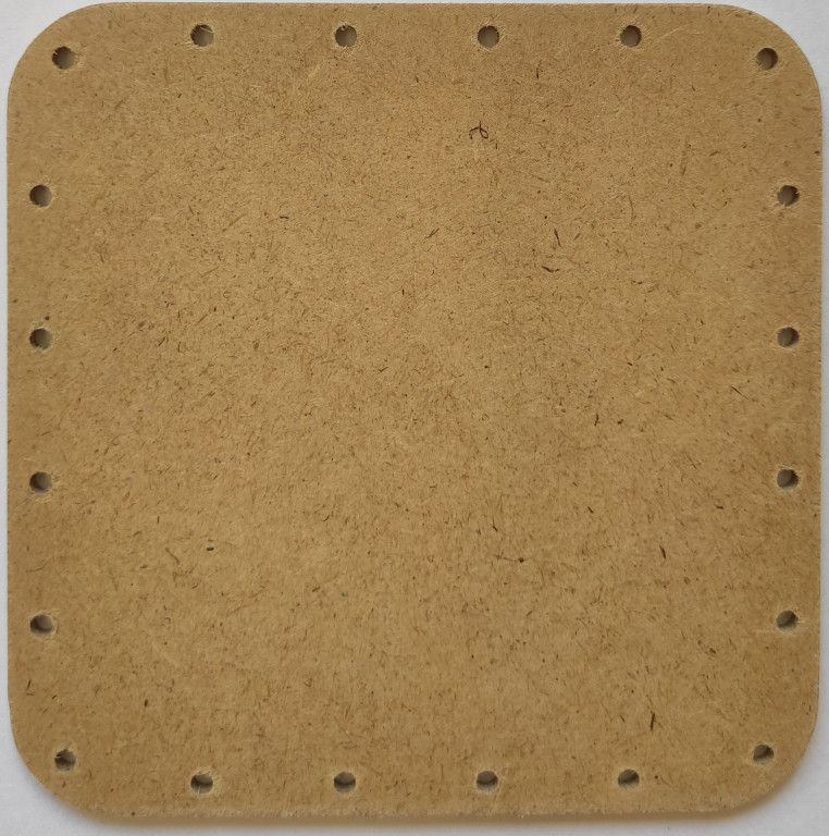 Dna čtvercová pro pletení košíků - 13x13cm