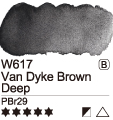 Akvarelová barva Mijello 15ml – 617 Van Dyke Brown Deep