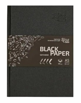 Sketchbook černý Rosa 80g A5