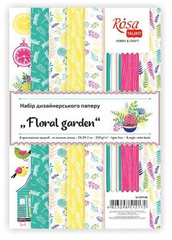 Sada papírů pro tvorbu přání A4 250g – Floral garden