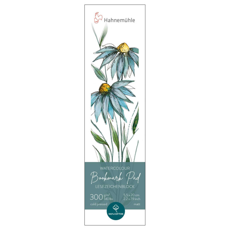 Záložkový blok Hahnemühle pro akvarel 100% bavlna 5,5x20cm