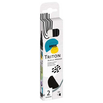 Sada akrylových markerů Triton 2ks White and Black