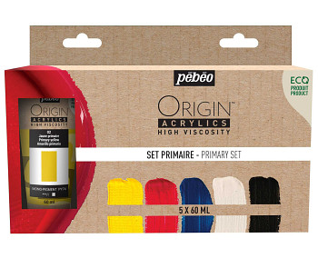 Sada akrylových barev Pébéo Origin 5x60ml Primary