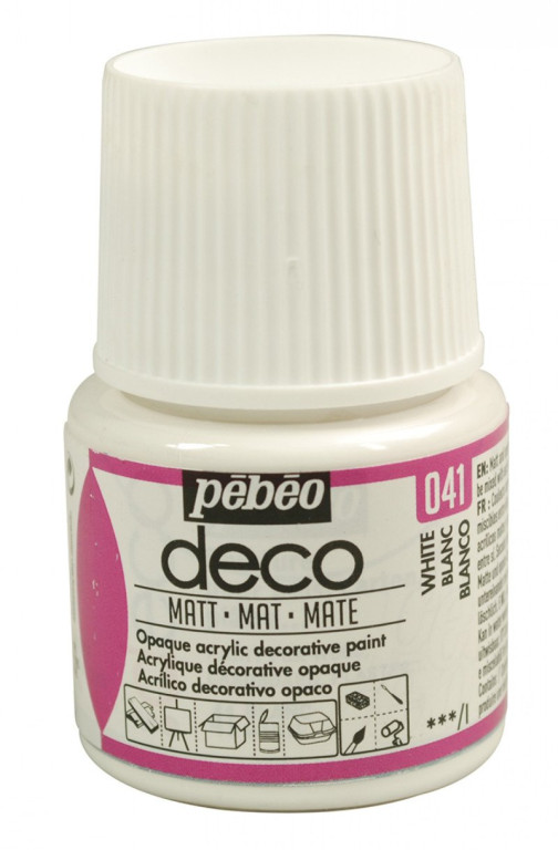 Barva Pébéo Deco 45ml – 001 Gloss White