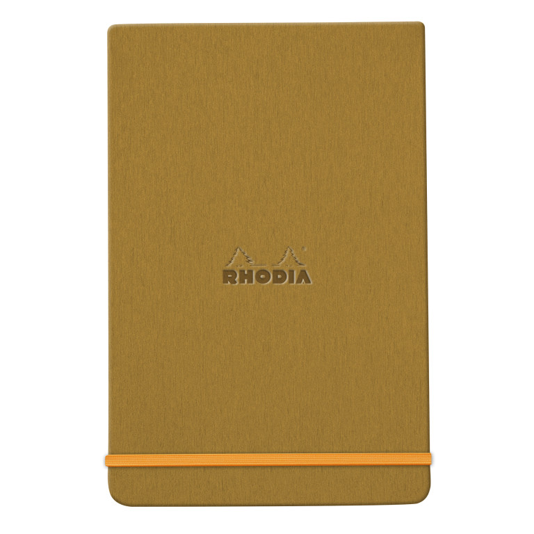 Zápisník Rhodia s pevnými deskami 9x14cm – Gold