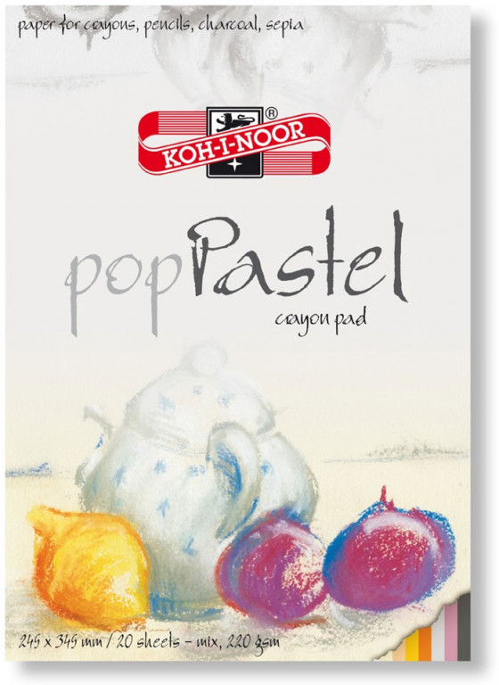 Blok Pop Pastel - barevné listy 24,5x34,5cm 220g/m2, 20 listů