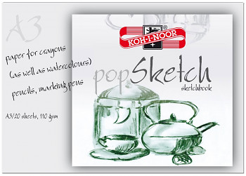 Skicák Pop Sketch A3 110g/m2, 20 listů