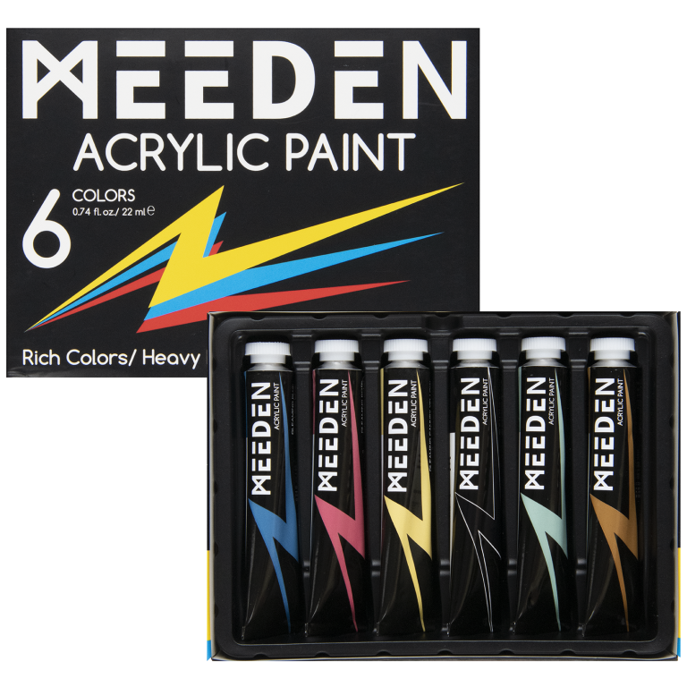 Sada akrylových barev Meeden 6x22ml iridescentní odstíny