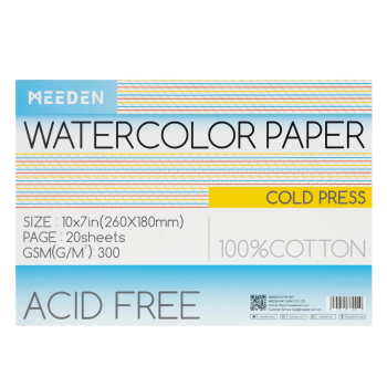 Akvarelový blok Meeden 100% bavlna 18x26cm Cold Pressed