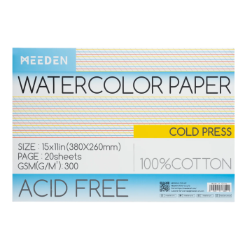 Akvarelový blok Meeden 100% bavlna 26x38cm Cold Pressed