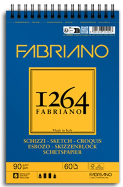 Skicák Fabriano Schizzi 1264 90g A3