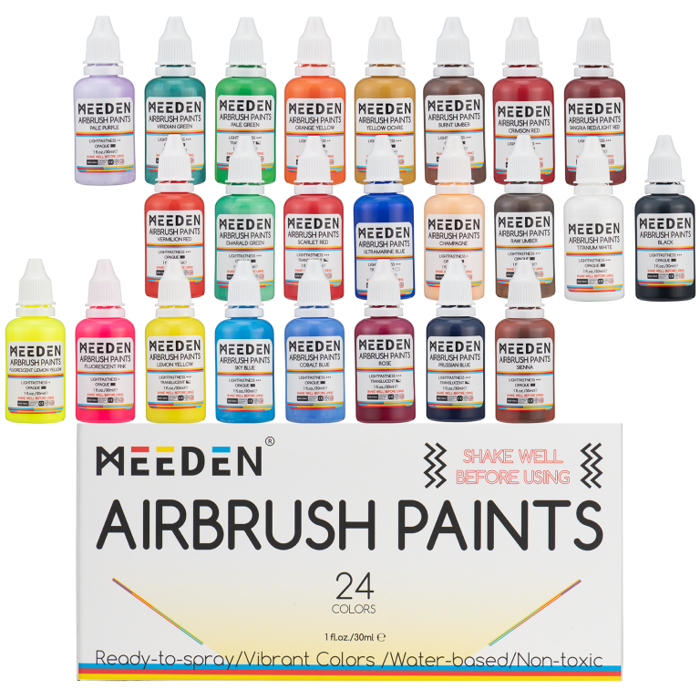 Sada barev pro airbrush Meeden 24x30ml
