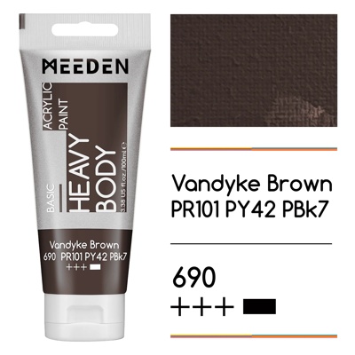 Akrylová barva Meeden 100ml – 690 Vandyke Brown